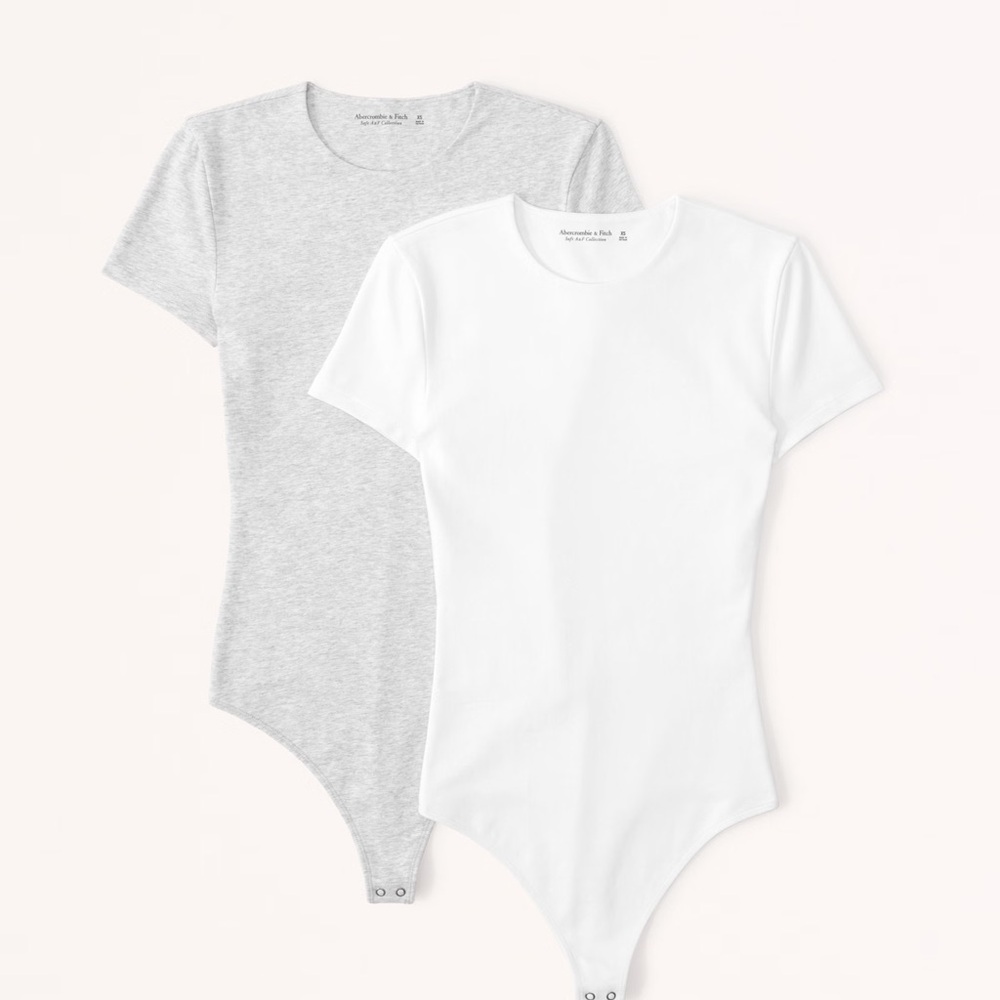 Abercrombie - Soft AF Crewneck Short Sleeve Bodysuit